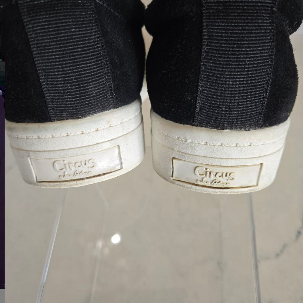 Women's Circus by Sam Edelman Black Suede Platform Sneakers Size 7 - Picture 4 of 9